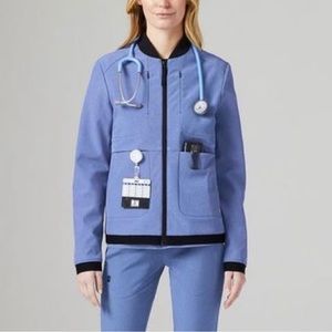 FIGS Big Sky EAC Recycled Scrub Jacket Size M NWT